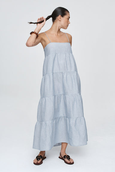 Ophelia Dress - Bleu Stripe