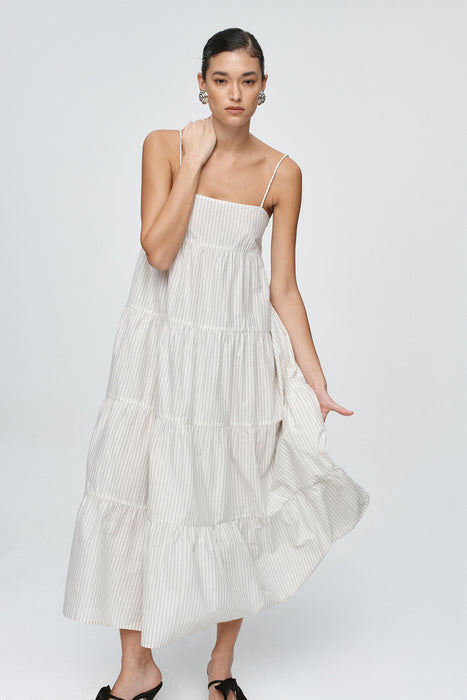 Ophelia Dress - Pin Stripe