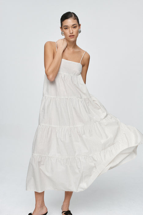 Ophelia Dress - Pin Stripe