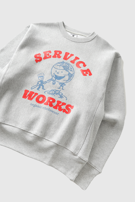 Organic Chefswear Crewneck - Marl Grey