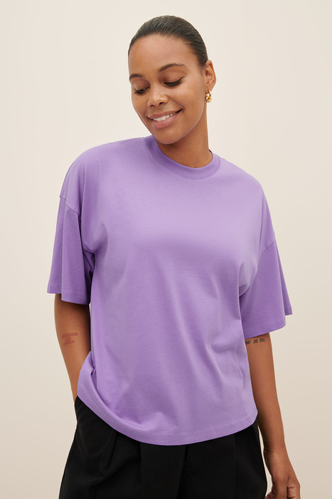 Oversized Boxy Tee - Cool Violet