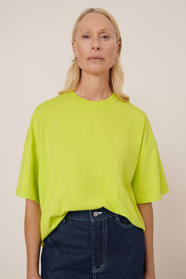Oversized Boxy Tee - Fluro Yellow