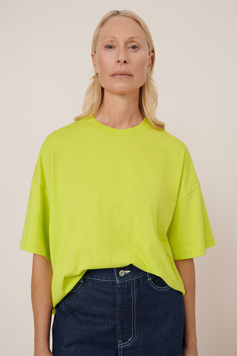 Oversized Boxy Tee - Fluro Yellow