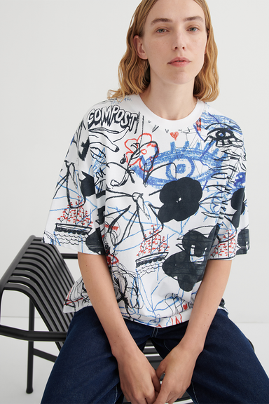 Oversized Boxy Tee - Anniversary Print