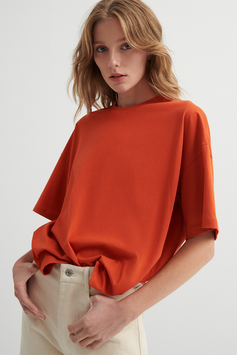 Oversized Boxy Tee - Nasturtium