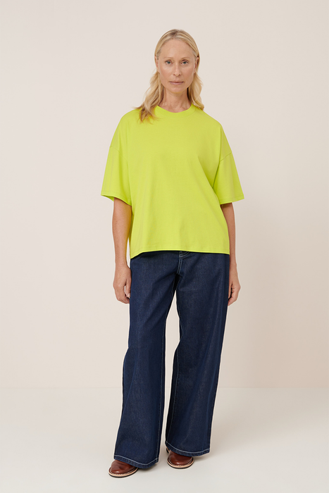 Oversized Boxy Tee - Fluro Yellow