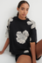 Oversized Boxy Tee - Monochrome Floral