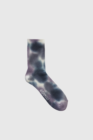Tie Dye Crew Socks - Purple