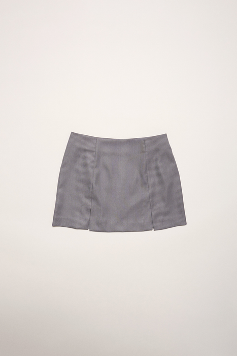 All-Day Miniskirt - Grey Pinstripe