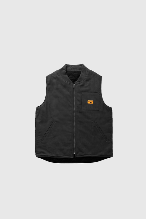 Padded Work Vest Jacket - Black