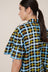 Painterly Blouse - Neon Tartan
