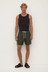 Palm Print Swim Short - Sorrel / Moss