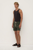 Palm Print Swim Short - Sorrel / Moss