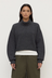 Paris Wool Cashmere Knit Turtleneck - Charcoal Marle