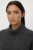 Paris Wool Cashmere Knit Turtleneck - Charcoal Marle