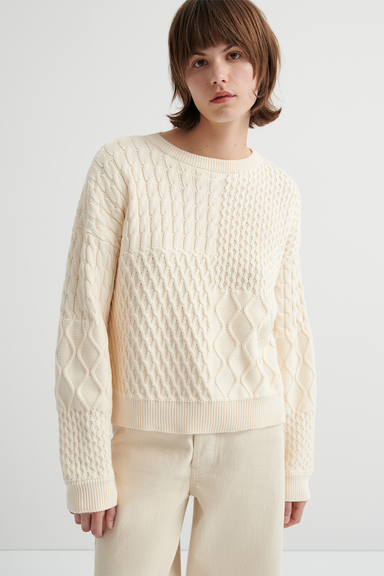 Patchwork Jumper - Chalk