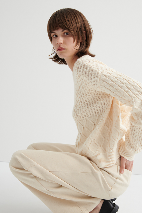 Patchwork Jumper - Chalk