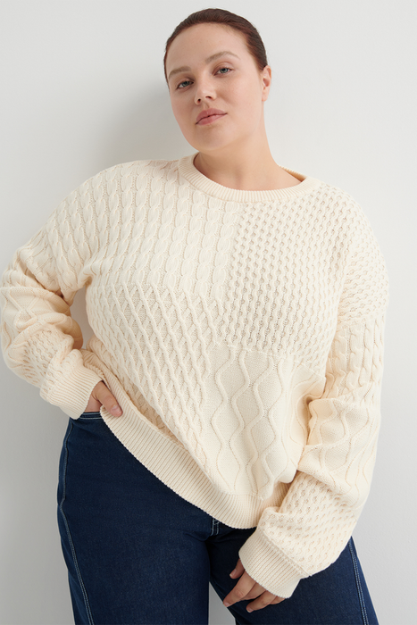 Patchwork Jumper - Chalk