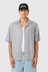 Pattern Bowler Shirt - Blue