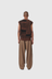 Pattern Knit Vest - Brown