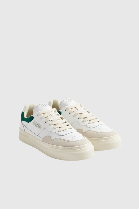 Pearl Leather - White / Green