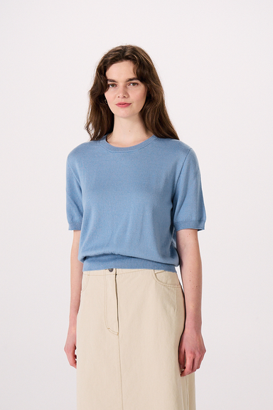 Pearl Top - Celeste Blue