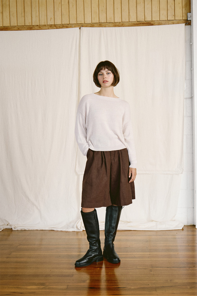 Pebble Cotton Knit - Creme