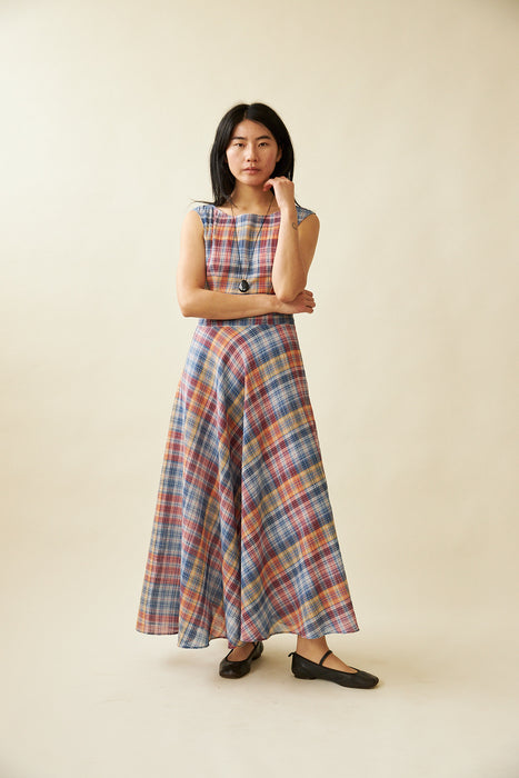 Cleo Dress - Primary Tartan