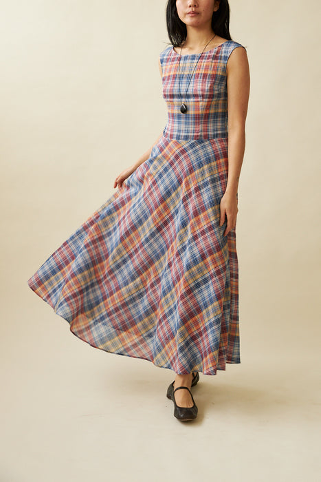 Cleo Dress - Primary Tartan
