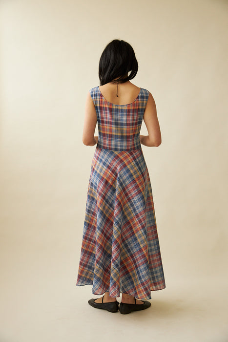 Cleo Dress - Primary Tartan