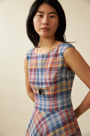 Cleo Dress - Primary Tartan