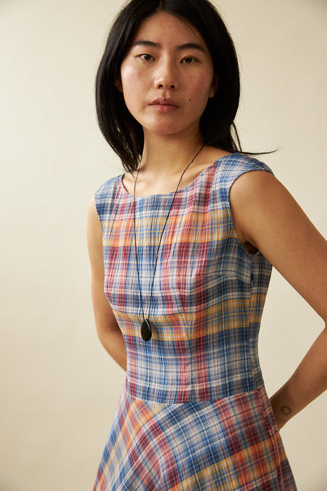 Cleo Dress - Primary Tartan
