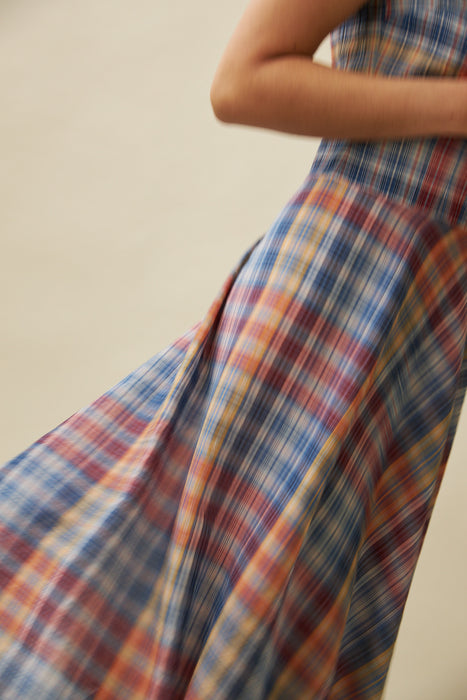 Cleo Dress - Primary Tartan