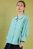 Peter Pan Shirt - Green Stripe