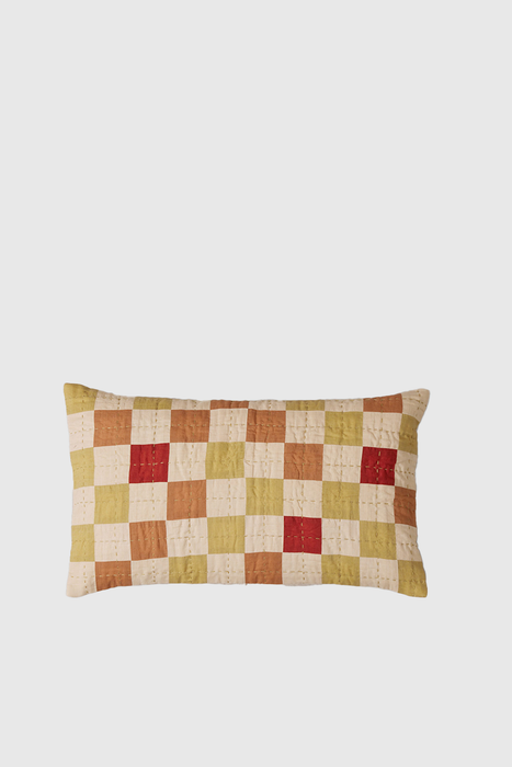 Plaza Patchwork Cushion Cover - Reed / Caramel