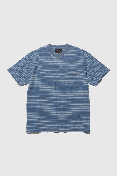 Pocket Tee Indigo Stripe - Sax