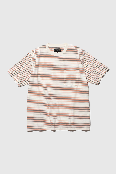 Pocket Tee Multi Stripe - Off White