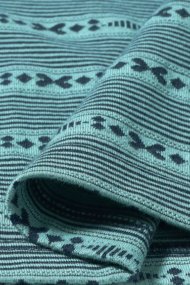 Pocket Tee Jacquard Stripe - Sax