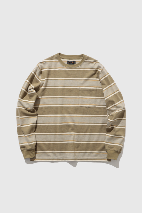 Pocket Tee Wide Stripe - Olive