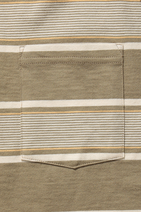 Pocket Tee Wide Stripe - Olive