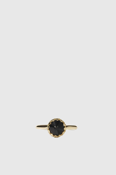 Protea Ring Petite - Gold Vermeil / Onyx