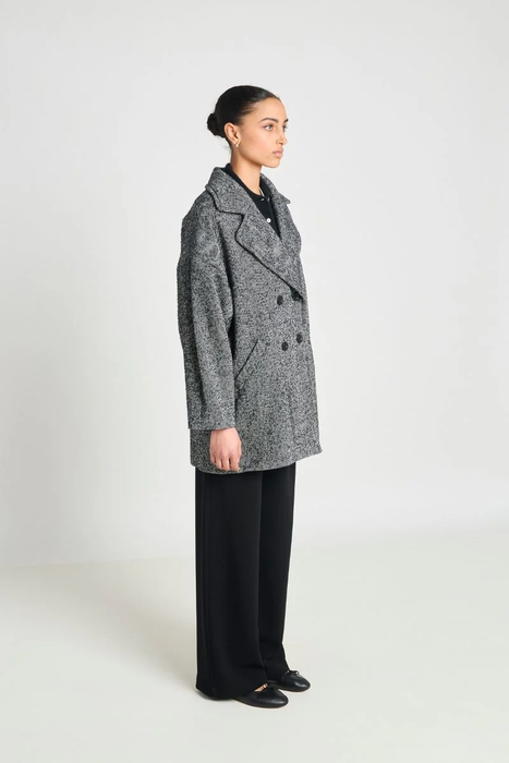 Purpose Coat - Black Herringbone