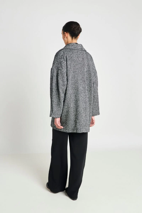 Purpose Coat - Black Herringbone