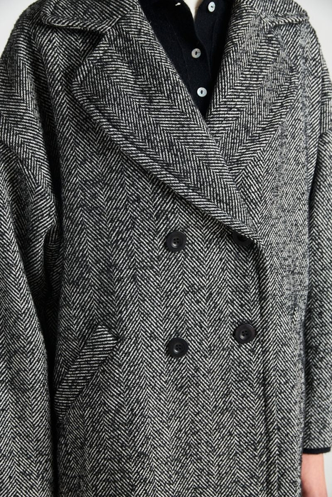 Purpose Coat - Black Herringbone