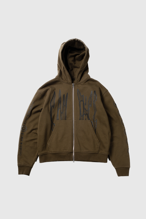 Razor Zip Hoodie - Brown