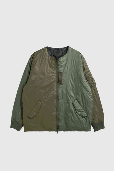 Reversible MA-1 Type Down Jacket - Crazy Olive / Black