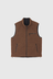 Reversible Sherpa Vest - Dark Brown / Black