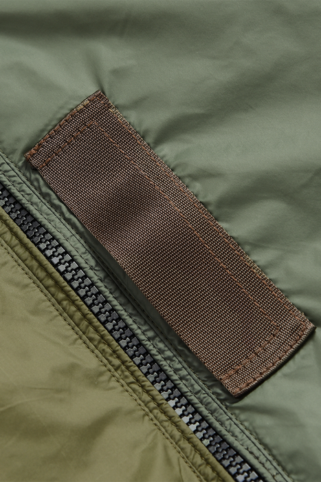 Reversible MA-1 Type Down Jacket - Crazy Olive / Black