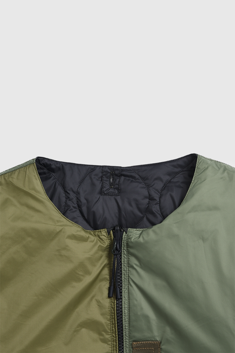 Reversible MA-1 Type Down Jacket - Crazy Olive / Black