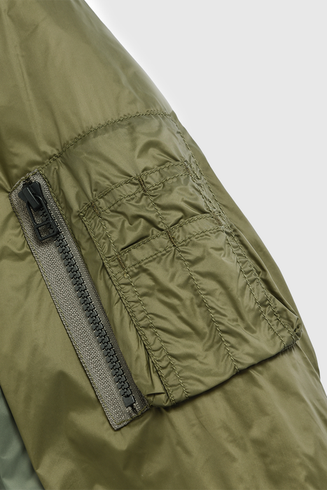 Reversible MA-1 Type Down Jacket - Crazy Olive / Black